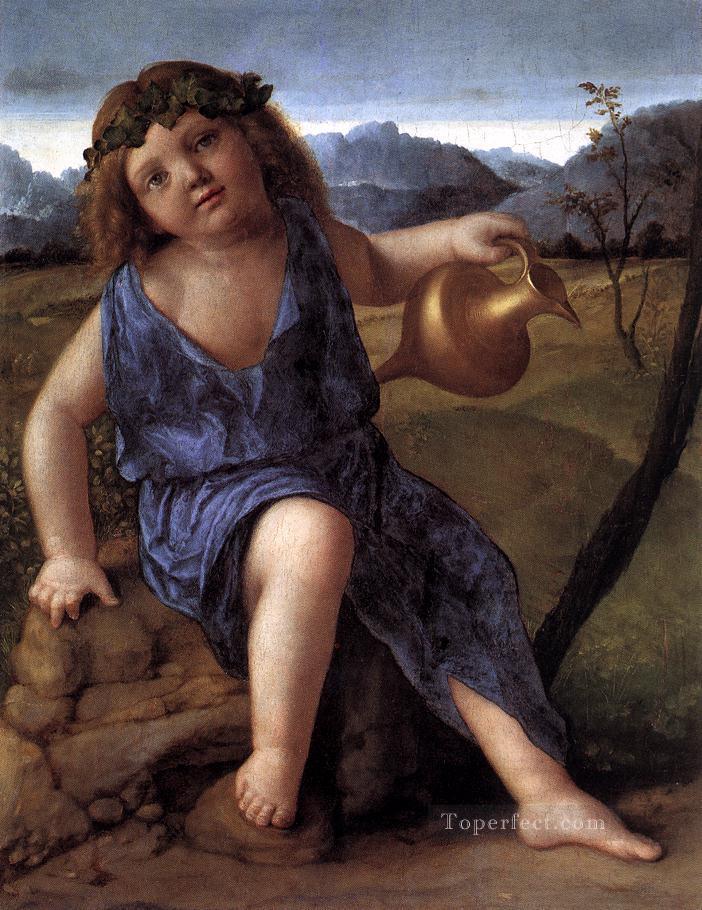 若きバッカス・ルネッサンス ジョバンニ・ベリーニ油絵